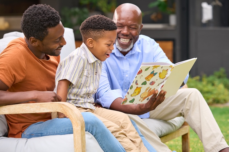 Three generations of a family — grandfather, father and son